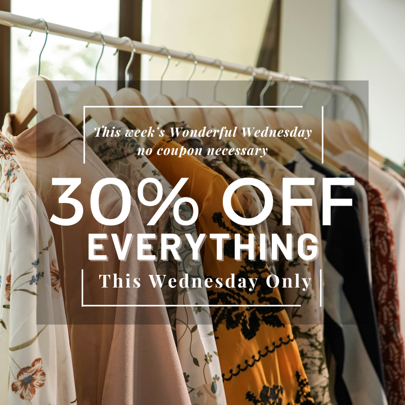 30% off dry cleaning
