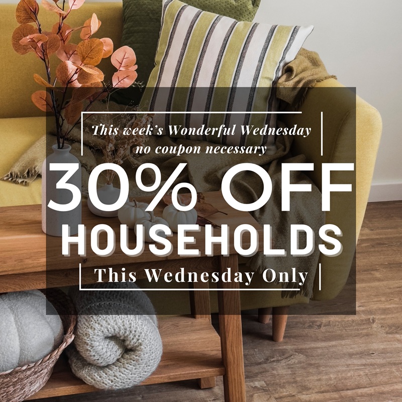 30% off dry cleaning