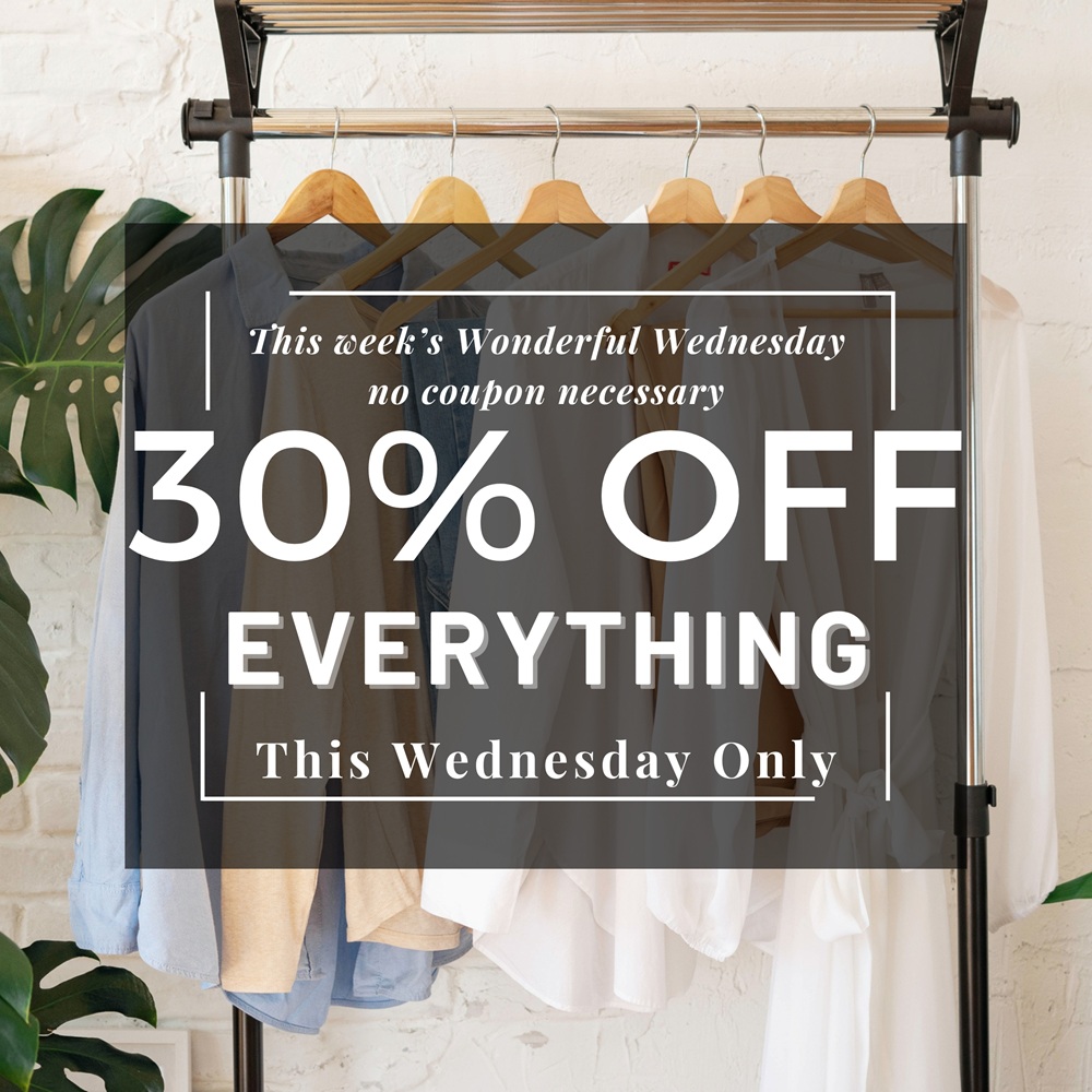 30% off dry cleaning